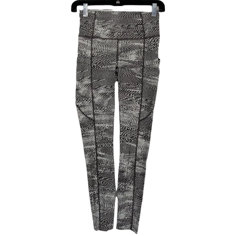 Lululemon Swerve Vapor Metal Grey Fast/Free 7/8 Tight II *Nulux 25" size 4